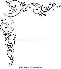 Element For Design Corner Flower Vector Drawing Motivi Floreali Ricamo Disegni Cornici