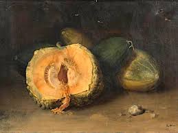 A Still Life Collection Jean Baptiste Olive 1848 1936 Ature Morte A La Courge Et Aux Melons