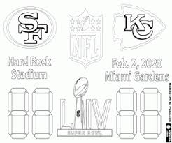 This page includes their hex, rgb, cmyk and here are the kansas city chiefs color codes if you need them for any of your digital projects. Super Bowl 2020 49ers Vs Chiefs Coloring Page Printable Game