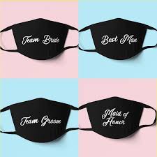 Wedding Party Face Masks With Wedding Date Face Mask Etsy In 2020 Party Face Masks Wedding Matches Wedding Party