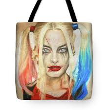 Harley Quinn Margot Robbie Tote Bag by Robert McClain III