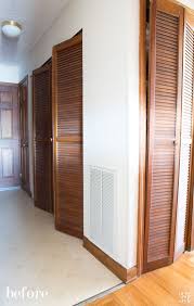 How I Painted Louvered Doors Closet Door Redo Bifold Doors Makeover Painted Closet