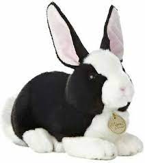 Aurora World Miyoni Dutch Rabbit Black And White 10 Plush Ebay In 2021 Dutch Rabbit White Stuffed Animal Rabbit Plush