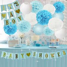 If you want a baby shower that people will be talking about weeks later, there are 7 aspects of baby shower planning you need to consider. Boy Baby Shower Decorations Boy Baby Shower It S A Boy Bunting Banner Baby Blue White Turquoise Tissue Paper Pom Poms Tissue Paper Flowers Balls Paper Lanterns Baby Boy Baby Shower Party Decorations