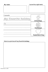 Free Holiday Writing Printable Kindermomma Com Holiday Writing Kindergarten Worksheets Free Kindergarten Worksheets