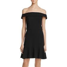 Abs By Allen Schwartz Off The Shoulder Dress 7 704 170 Vnd Liked On Polyvore Featuring Dresses Black Abs Off Shoulder Cocktail Dress Off Shoulder Dresses