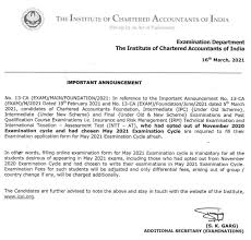 The institute of chartered accountants of india on friday released the exam dates of the candidates, who are appearing for the exams can obtain the exam dates from the icai's website. Institute Of Chartered Accountants Of India Icai On Twitter Important Announcement Filling Of Fresh Exam Forms For May 2021 Exam Cycle Is Mandatory For Students Appearing In May 2021 Exams