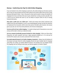 Is it safe to shop online with a credit card. Doncys Useful Security Tips For Safe Online Shopping By Doncys Review Issuu