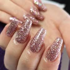 See more stunning brown skin acrylic purple nails on dark skin girls, classy color and most good looking nails see less. Champagne Rose Gold Glitter Acrylics Fairytale Nails By Jenna Facebook