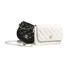 Black And White Chanel Bag Side Packs Black White Lambskin Gold Tone Metal Alternative View See Full Sized Version Chanel Bag Chanel Purse Iconic Bags