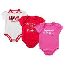 Wisconsin Badgers Colosseum Girls Newborn Infant Formula 3 Pack Bodysuit Set Red White Pink Walmart Com Walmart Com