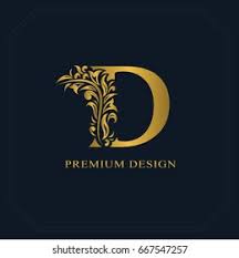 Alphabet refers to the letters of a language, arranged in the order fixed by custom. Gold Elegant Letter D Graceful Style Stock Vector Royalty Free 667547257