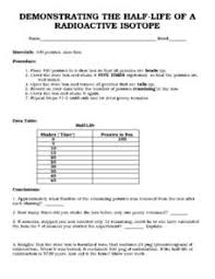 How it changes one element to another and its dangers. Half Life Lesson Plans Worksheets Lesson Planet