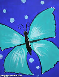 How To Paint A Butterfly Acrylic Painting For Beginners Easy Peasy And Fun Easy Canvas Art Easy Painting For Kids Kids Canvas Painting
