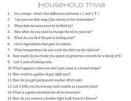 There's a household quiz for everyone. Pin On Crafts Printables