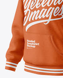 Download Melange Hoodie Mockup Front Half Side View In Apparel Mockups On Yellow Images Object Mockups