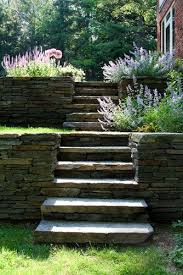 Build Stone Steps Design Ideas Pictures Remodel And Decor Sloped Garden Garden Stairs Garden Steps