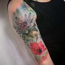 You can choose something meaningful to you or something purely aesthetically beautiful, or some combination of the two, and both of those have the ability to turn into a stunning tattoo. Flowers Realistic Color Half Sleeve Poppy Lily Realism Yorick Tattoo By Yorick Fauquant Tattoonow