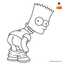 Yeah so was i, so i whipped this monster up! Coloring Page For Kids How To Draw Bart Simpson Simpsons Drawings Bart Simpson Drawing Simpsons Art