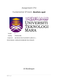 Penelitian kualitatif umumnya menyediakan data tekstual yang tidak terstruktur dengan baik. Analisis Ayat Assignment Ctu Fundamental Of Islam Analisis Ayat Nama Tajuk Studocu