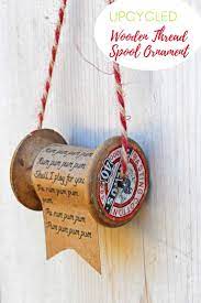 My favorite thing to make are little shabby chic photo holders. How To Make A Vintage Wooden Thread Spool Ornament Pillar Box Blue
