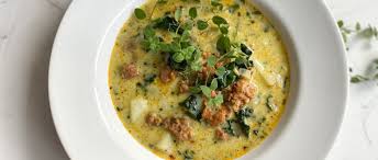 Zuppa toscana is packed with kale and potatoes and topped off with a creamy broth. Recipe Healthier Zuppa Toscana