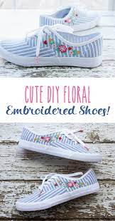 How to embroider flowers the tutorial is how to embroider flower today. Diy Floral Embroidered Shoes