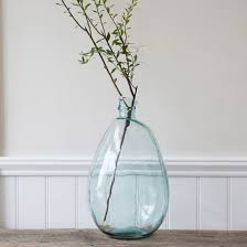 Vase Bonbonne En Verre Recycle Nuance Bleu Bonbonne En Verre Vases De Fleurs En Verre Verre Recycle