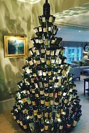 The Diy Christmas Tree Is Just An Excuse To Drink More Wine Wine Bottle Christmas Tree Creative Christmas Trees Cool Christmas Trees