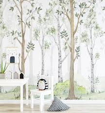 Who doesn't love a great woodland theme? Hidden Forest Wallpaper Mural In 2021 Forest Wallpaper Forest Mural Forest Nursery Mural