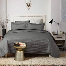 All items (125) free pickup; Bedsure 3 Piece Bedding Quilt Set Grey Charcoal King Size 106x96 Bedspread With 2 Pillow Shams Pattern Soft Microfiber Coverlet Bed Quilt Sets Duvet Cover Sets