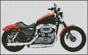 This tutorial guides you through the different parts of a counted cross stitch. Motorcycle Cross Stitch Pattern Cross Stitch Cross Stitch Patterns Free Cross Stitch Charts