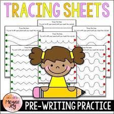 Great to printing practice, dotted line tracing, learning to write letters. Tracing Straight Line Worksheets Teaching Resources Tpt