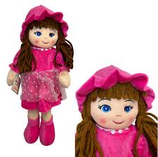 50cm cloth rag doll, cloth doll, doll with braids, cap and dress brown lily  doll soft and safe doll with wool braids, assorted colors random colors :  Amazon.com.be: Toys