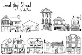 How to draw a house, step by step, drawing guide, by darkonator. Free Hand Drawn High Street Shops Vectors Free Hand Drawing How To Draw Hands High Street Shops
