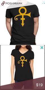 Black And Gold Shirt Women S Prince T Shirt Symbol Women Black Gold Gold T Shirts Shirts Prince Shirt