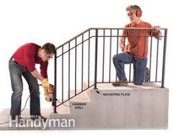 A stair banister will be the focal point of a home and should be planned and installed carefully. Safety First Install An Outdoor Stair Railing Diy Family Handyman