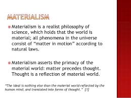 Materialism vs idealism essay