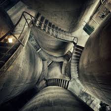 Das Leben Ist Eine Treppe Wir Wissen Nie Ob Es Mit Uns Aufwarts Oder Abwarts Geht Ernst R Hauschka Oft Sin Abandoned Places Abandoned Factory Old Factory