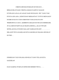 He lived in the seashore with his mother. Sinopsis Cerita Rakyat Malin Kundang Singkat