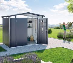 Biohort Panorama P2 Metal Shed 9 X 6 Ft With Double Doors In 2020 Metal Shed Shed Shed Construction