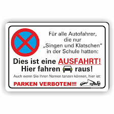 Mein wagen parkt um die ecke. Singen Und Klatschen Parken Verboten Parken Verboten Schild Pv 020 30x20cm Schild Amazon De Kuch Witzige Bilder Spruche Witzige Spruche Lustige Spruche