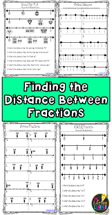 Finding The Distance Between Fractions On Number Lines Is Fun With This Unit This Product Includes Eve Math Fraction Activities Number Line Teaching Fractions