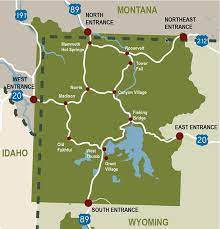 Yellowstone National Park Entrances Map 5 Entrances To Yellowstone - Which Is Best?