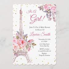 Paris Baby Shower Invitation Eiffel Tower Zazzle Com In 2021 Paris Baby Shower Invitations Paris Baby Shower Paris Baby Shower Theme