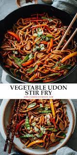 This Super Simple Rich And Healthy Vegetable Udon Comes Together In Just One Pot In Only 15 Minutes Perfect For Asian Stir Fry Recipe Asian Recipes Recipes