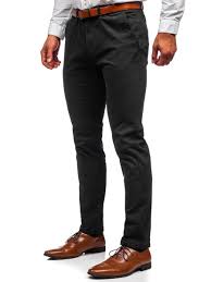 Doux et chaleureux livraison standard offerte style de pantalon: Pantalon Chino Pour Homme Noir Bolf 1143 Noir