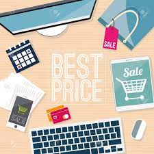 It's an exclusive member's only format, where only businesses can get free membership based on their valid. Best Price Online Shopping Concept Desktop With Computer Table Royalty Free Cliparts Vectors And Stock Illustration Image 87281606
