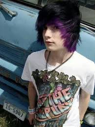 Boy With Purple Hair Short Emo Hair Emo Hairstyles For Guys Emo Hair
