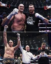 Tyson Fury secures a decision victory over Arslanbek Makhmudov in theie  bout held in London, then goes on to challenge Anthony Joshua in his post- fight remarks.